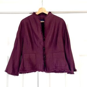 Adolfo Dominguez Plum Textured Blazer